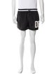 Dolce & Gabbana Graphic Print Embroidered Accent Swim Trunks