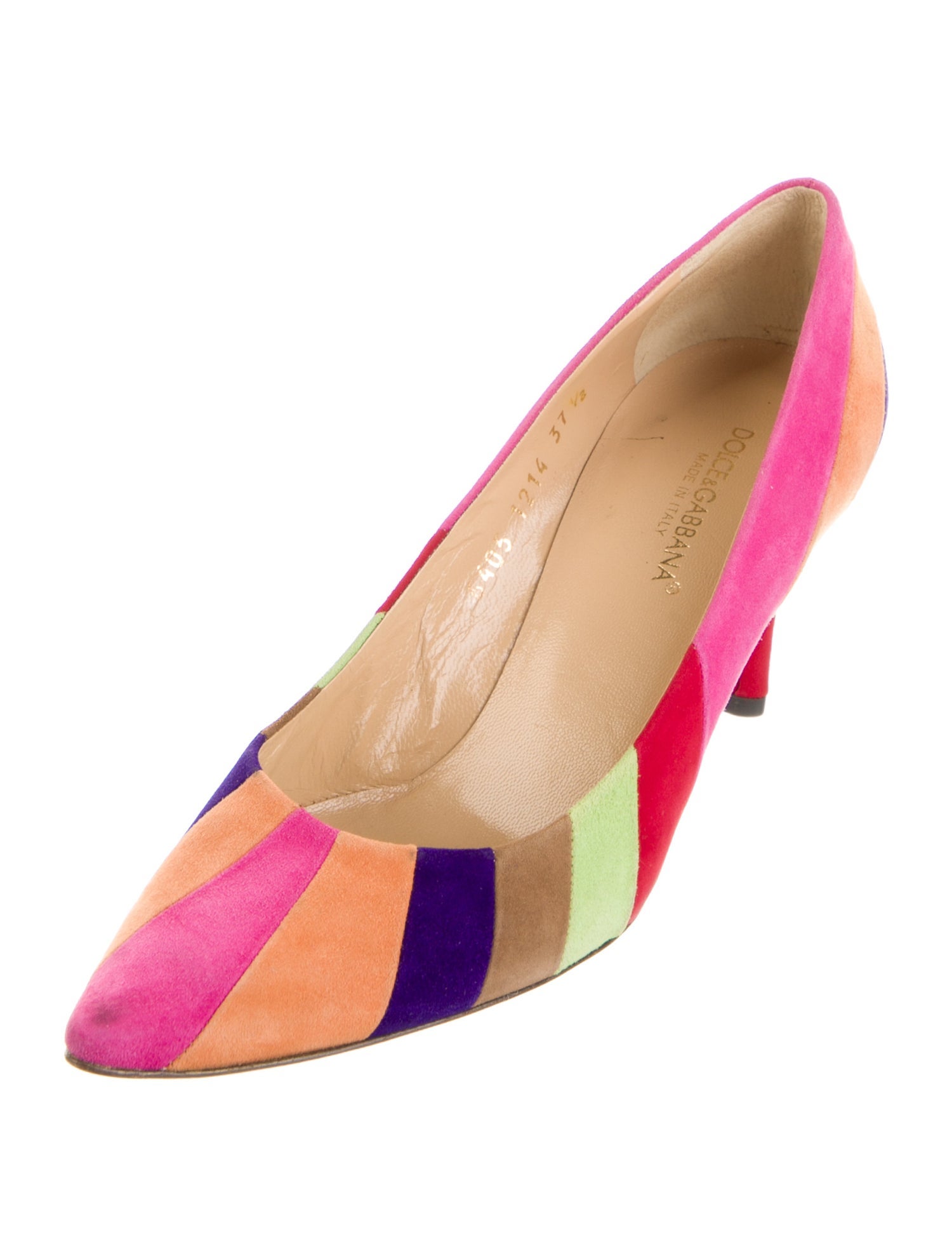 Dolce & Gabbana Suede Printed Pumps