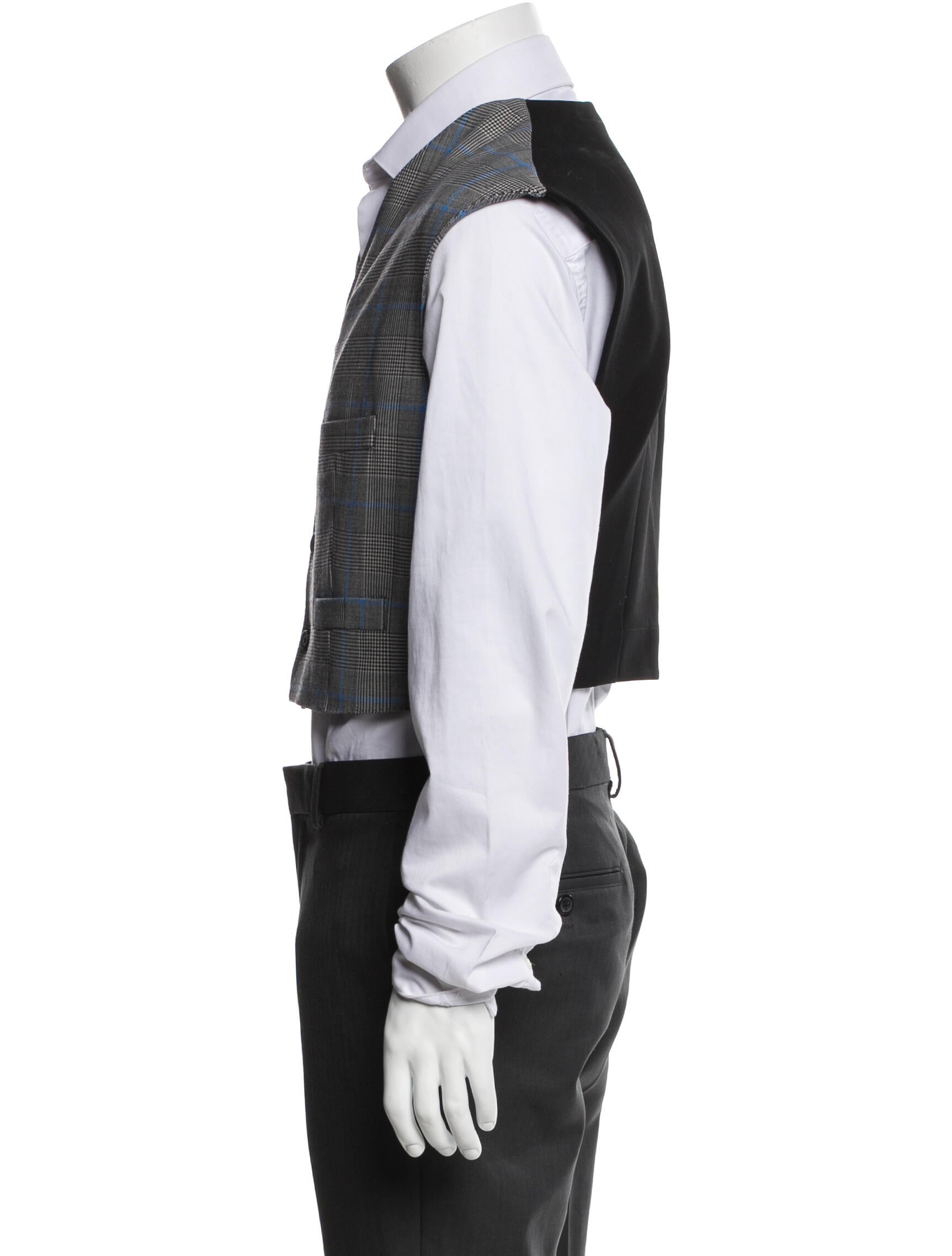 Dolce & Gabbana Plaid Print Suit Vest