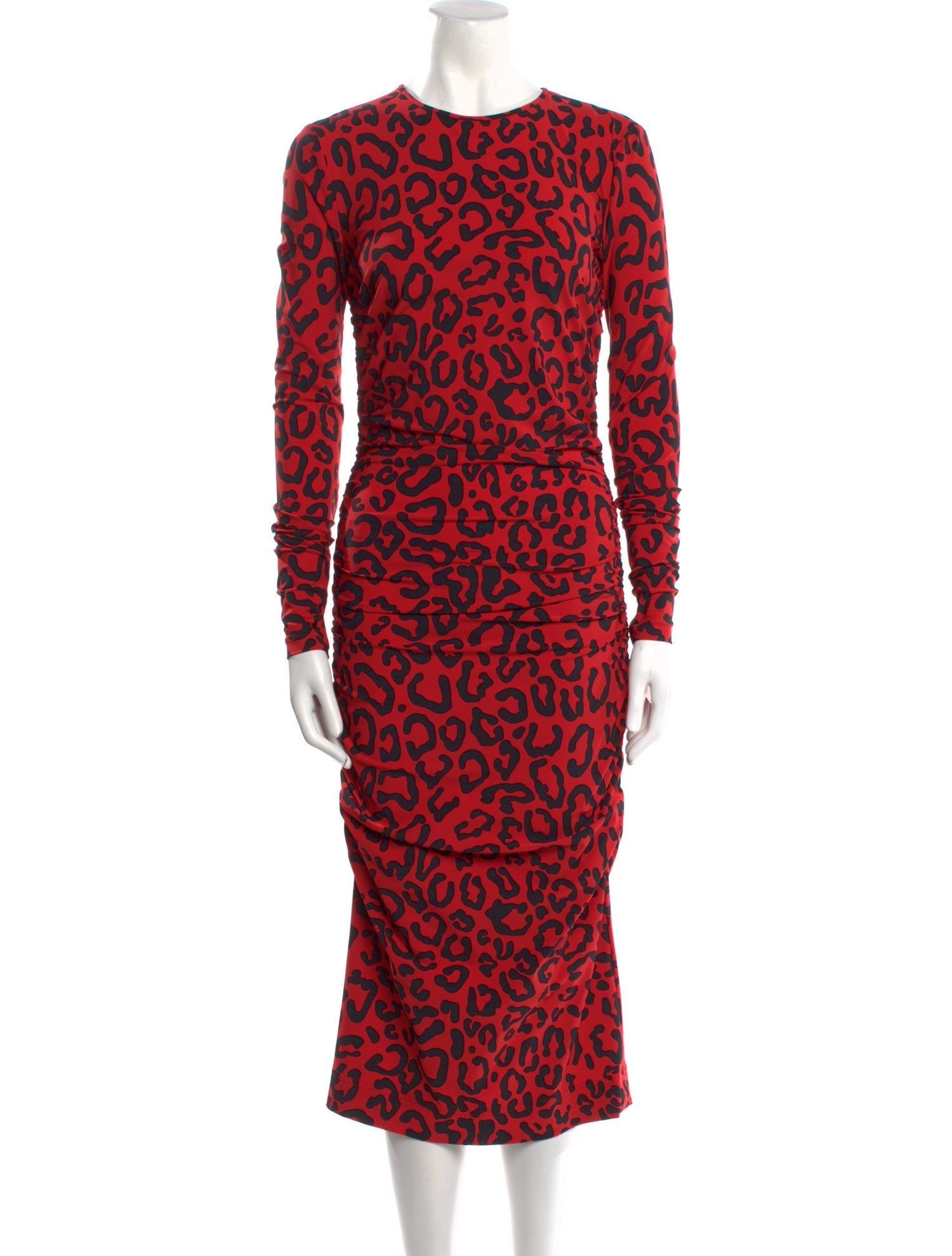 Dolce & Gabbana Animal Print Midi Length Dress