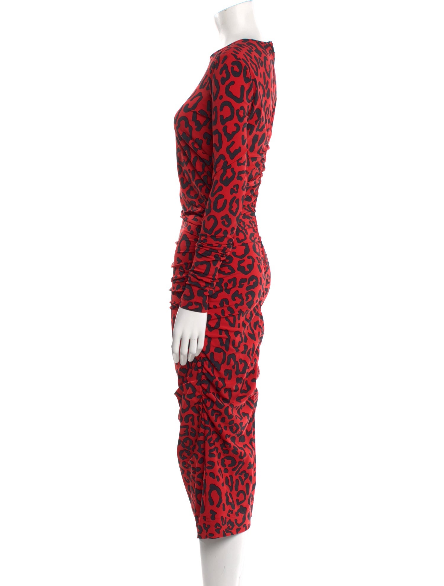 Dolce & Gabbana Animal Print Midi Length Dress