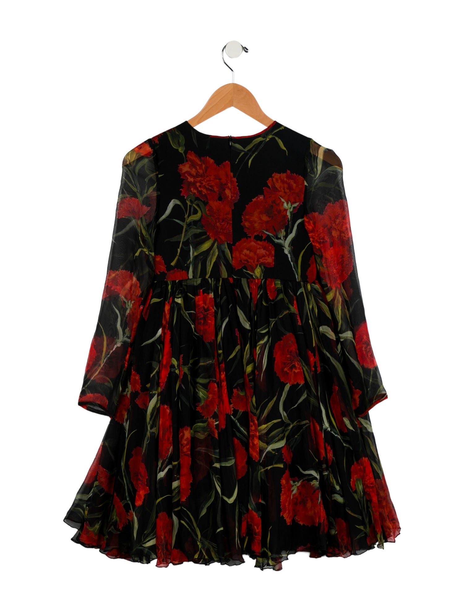 Dolce & Gabbana Girls' Floral Long Sleeve Dress