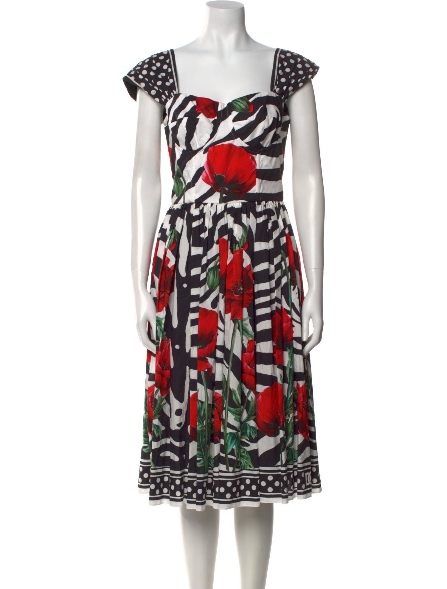 Dolce & Gabbana Printed Midi Length Dress