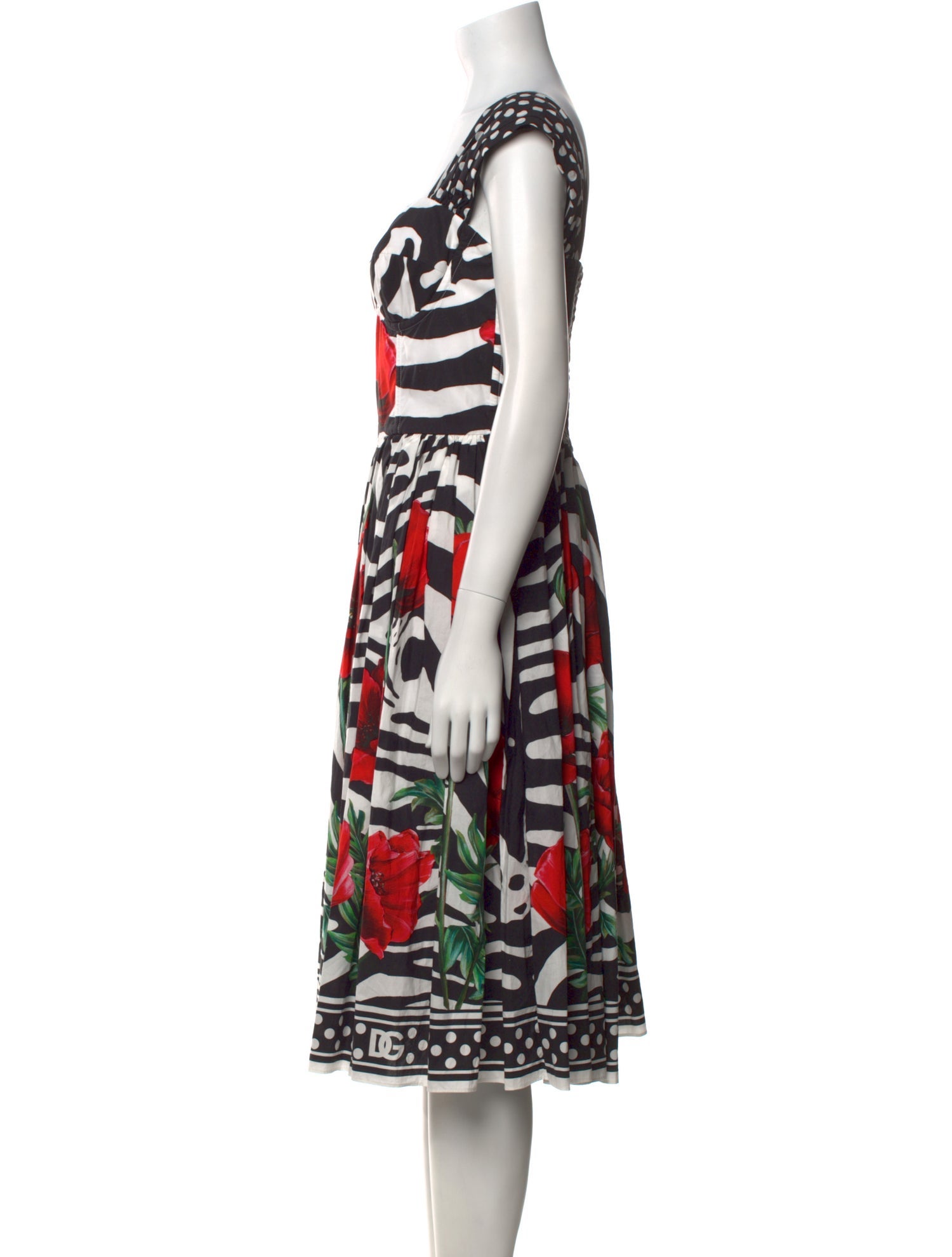 Dolce & Gabbana Printed Midi Length Dress