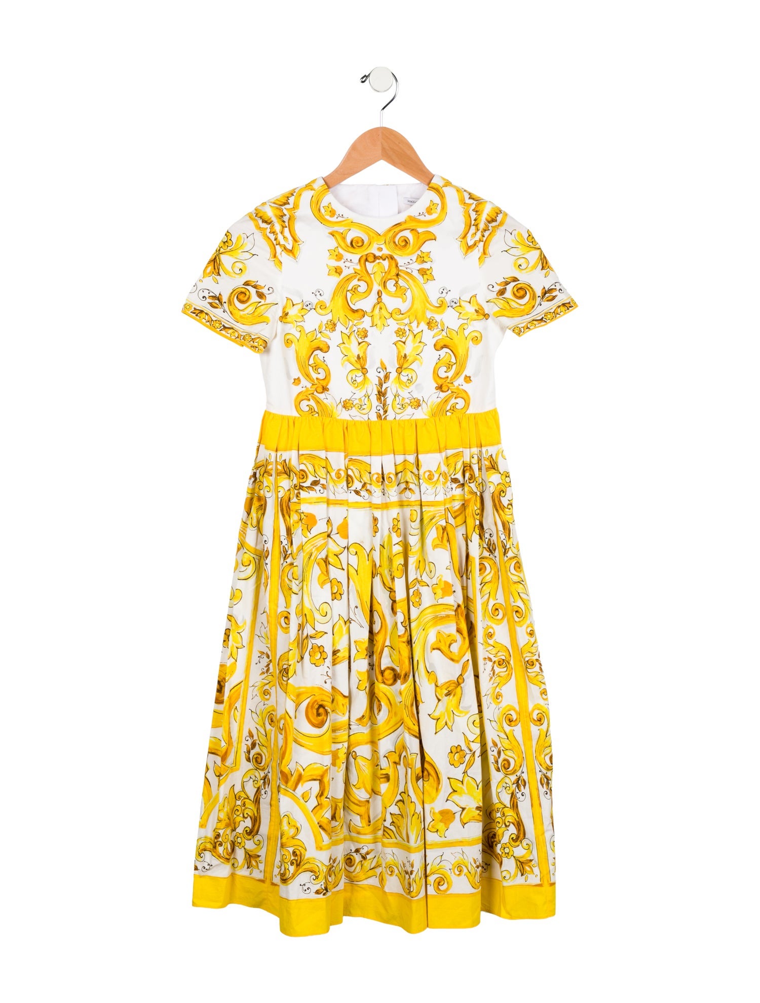 Dolce & Gabbana Girls' Majolica Short Sleeve Dress