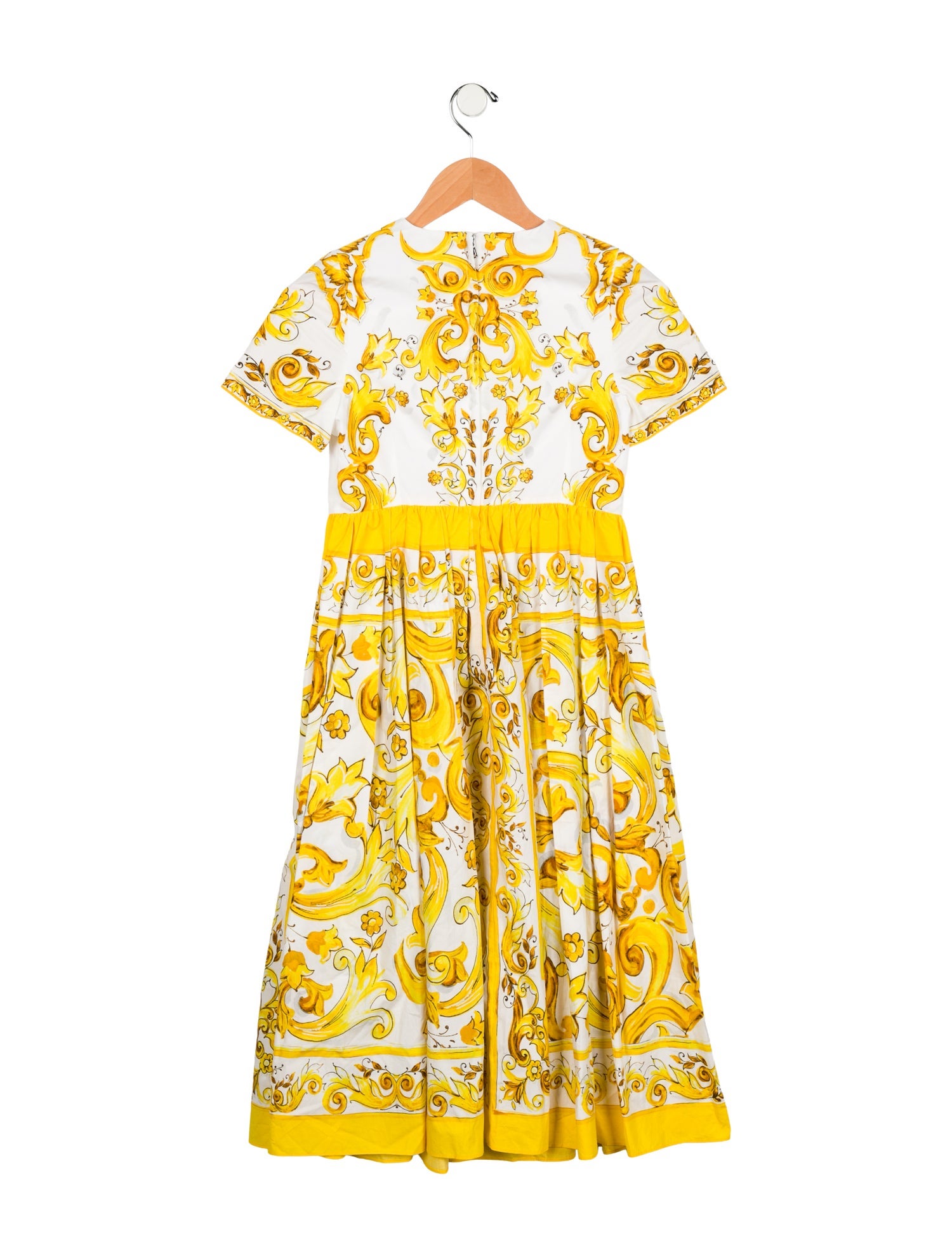 Dolce & Gabbana Girls' Majolica Short Sleeve Dress