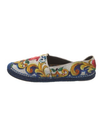 Dolce & Gabbana Majolica Print Canvas Espadrilles