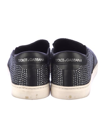 Dolce & Gabbana Canvas Crystal Embellishments Sneakers