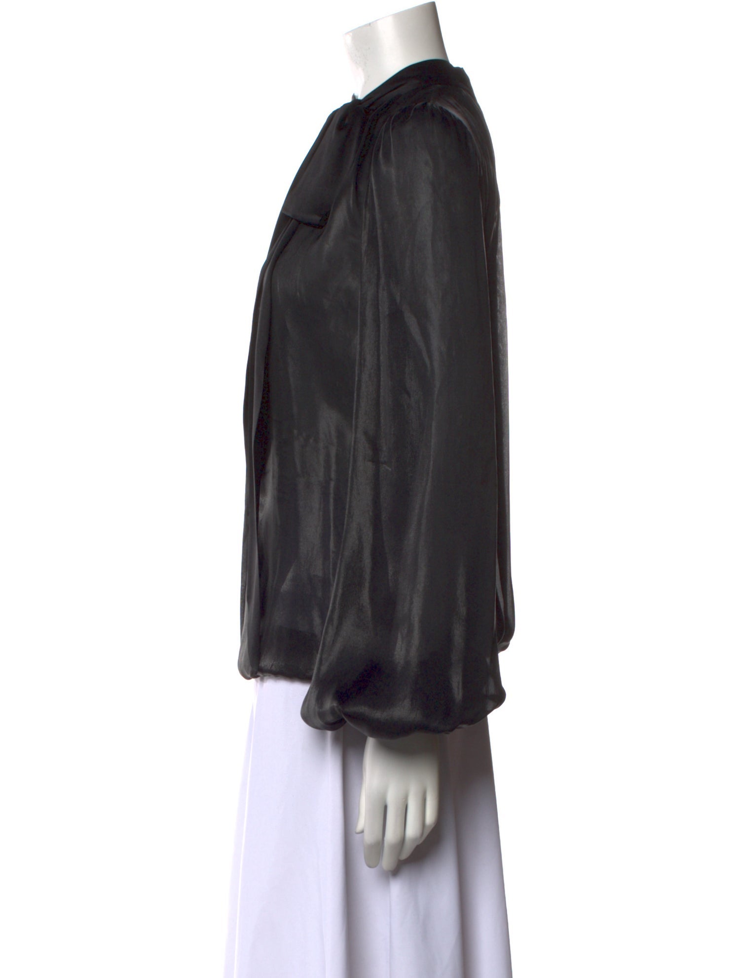 Dolce & Gabbana Silk Mock Neck Blouse