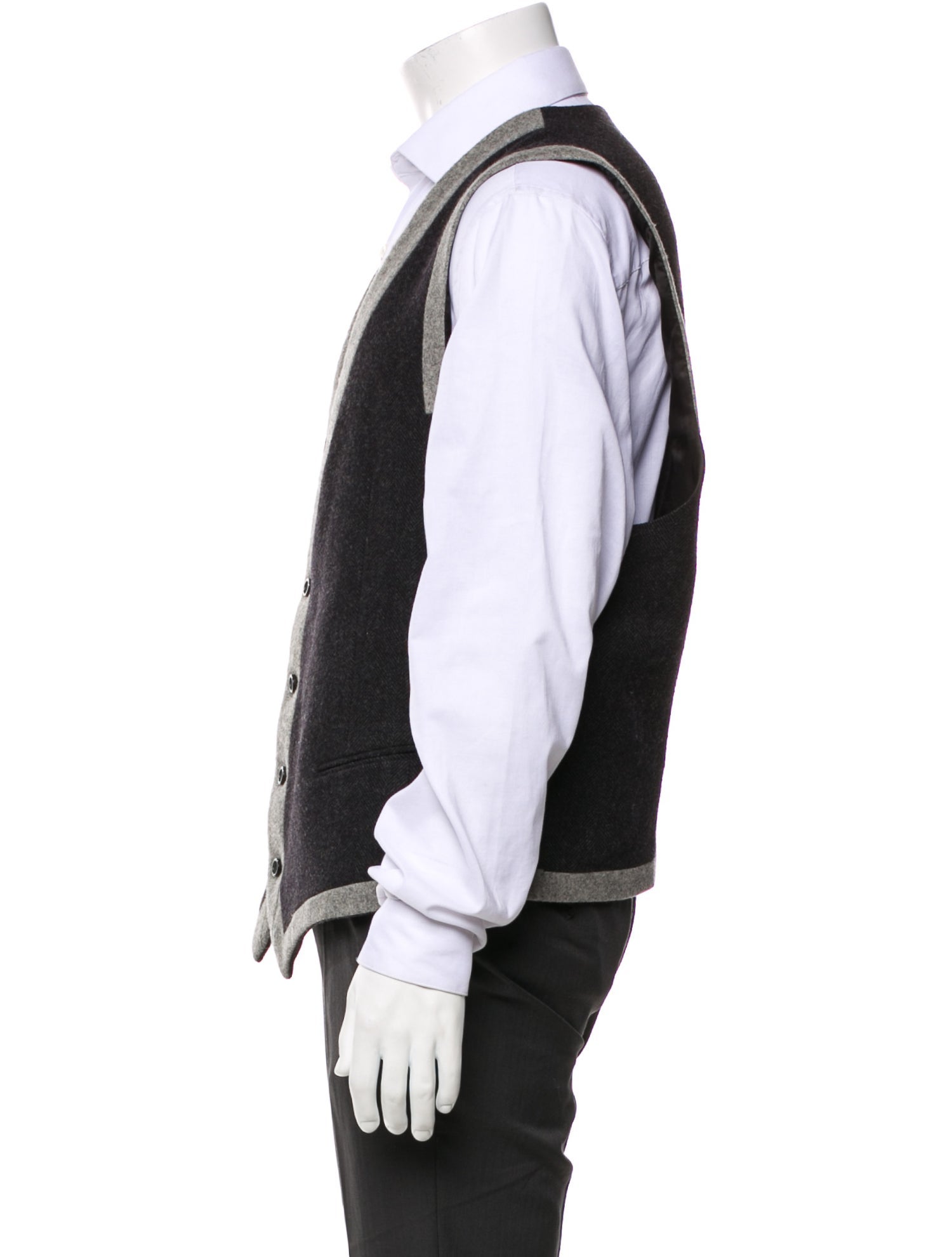 Dolce & Gabbana Virgin Wool Colorblock Pattern Suit Vest