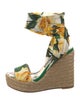 Dolce & Gabbana Satin Printed Espadrilles