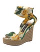 Dolce & Gabbana Satin Printed Espadrilles