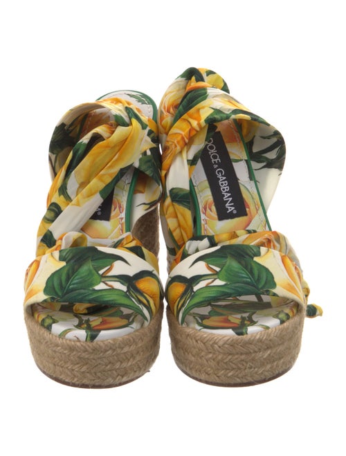 Dolce & Gabbana Satin Printed Espadrilles