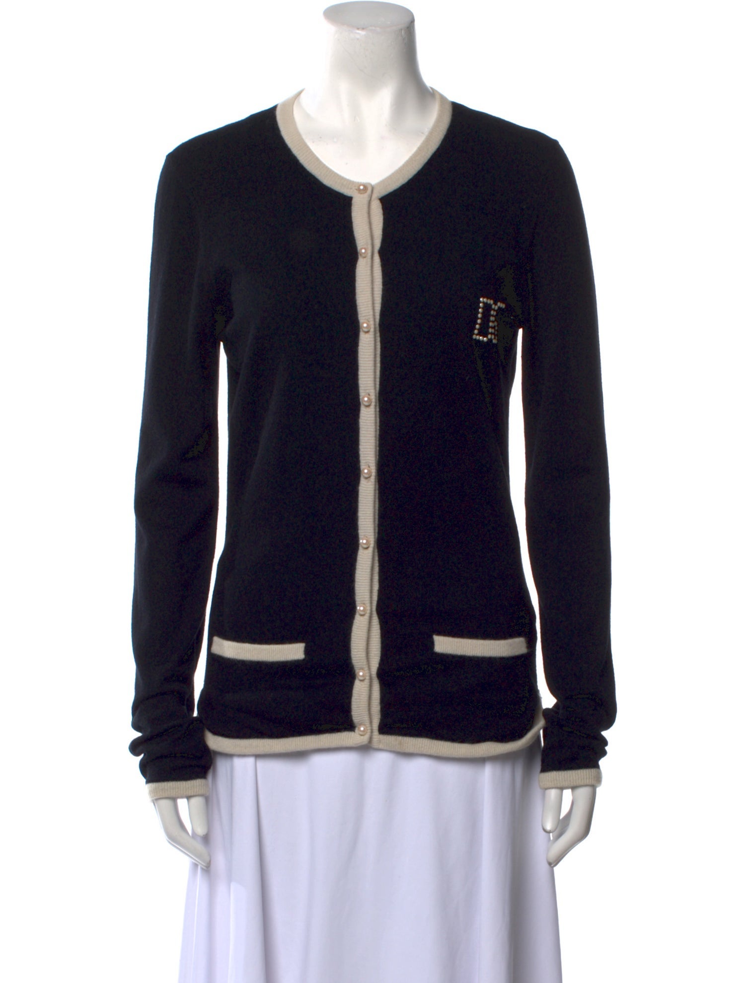 Dolce & Gabbana Angora Colorblock Pattern Sweater