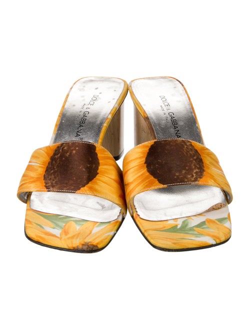 Dolce & Gabbana Satin Printed Slides