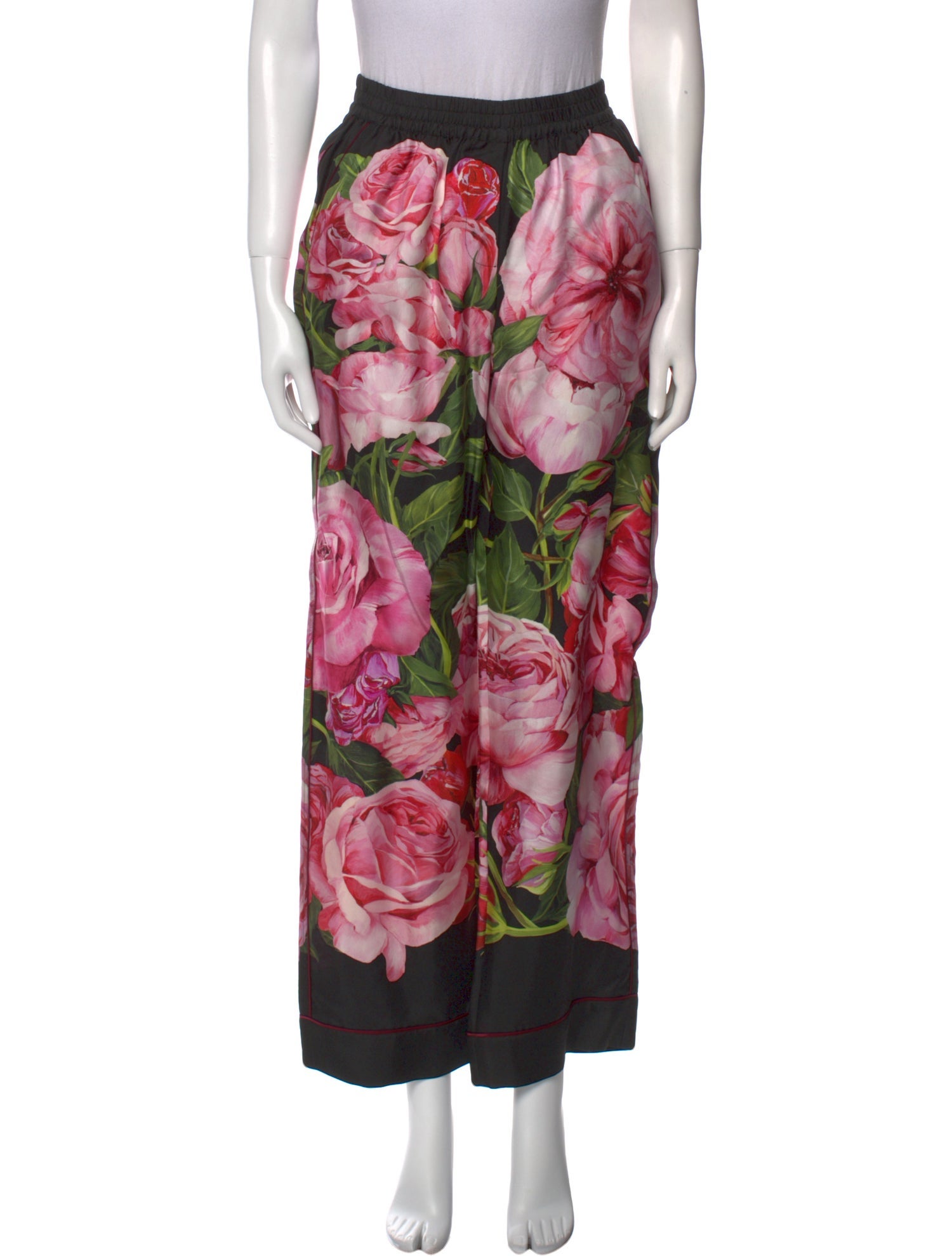 Dolce & Gabbana Silk Wide Leg Pants w/ Tags