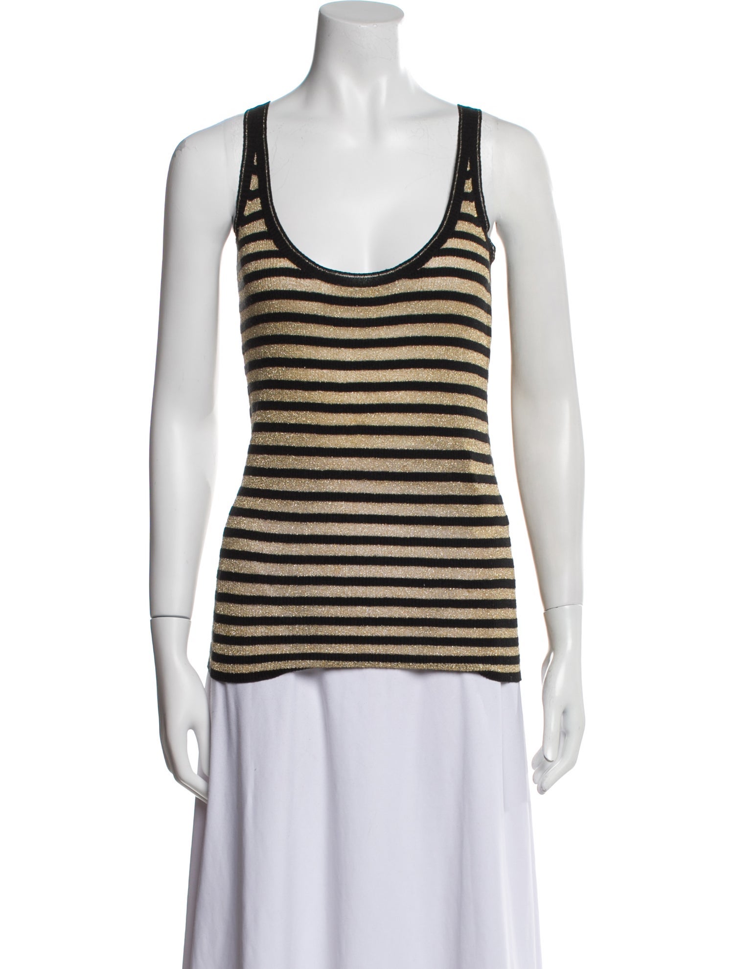 D&G Striped Scoop Neck Top