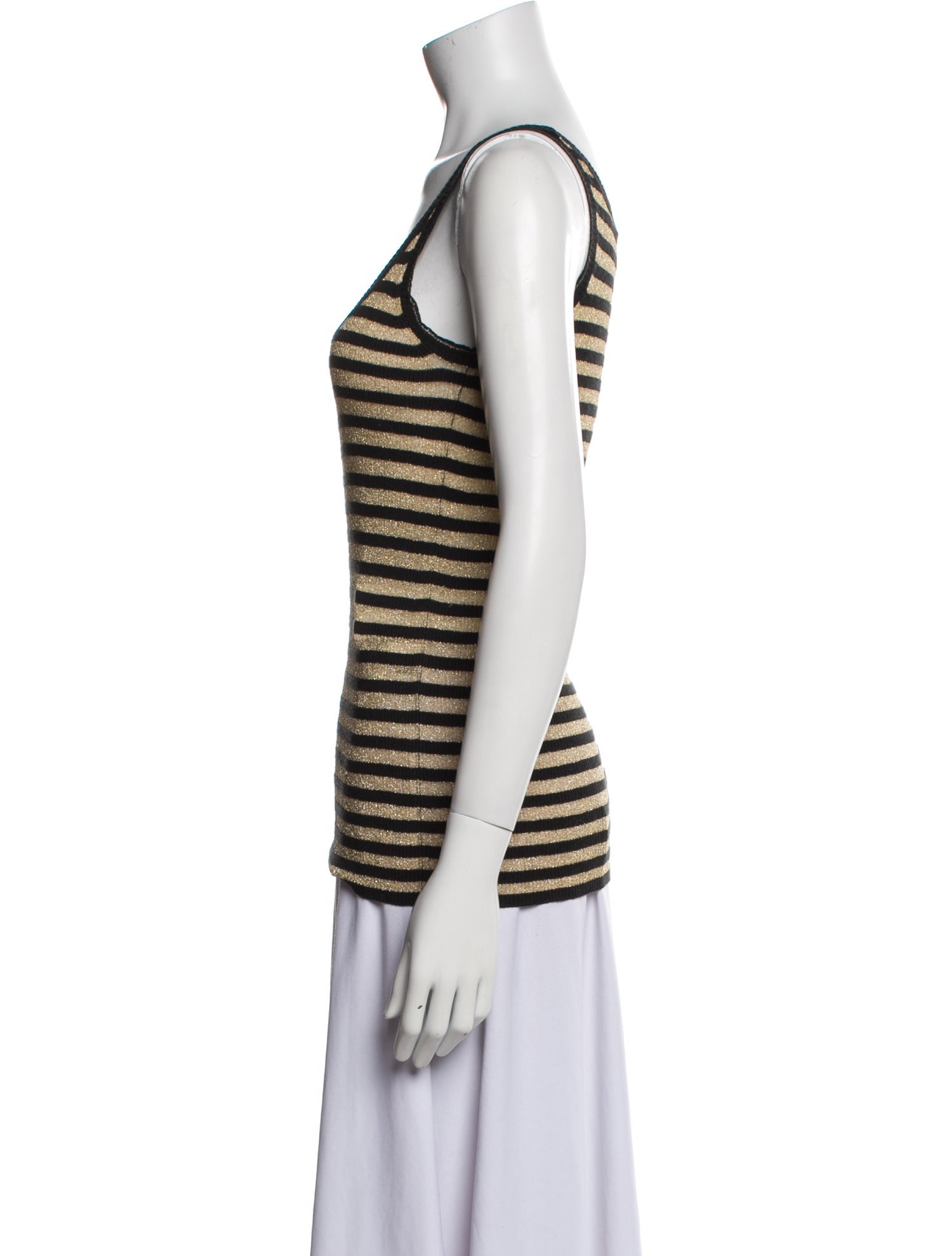 D&G Striped Scoop Neck Top