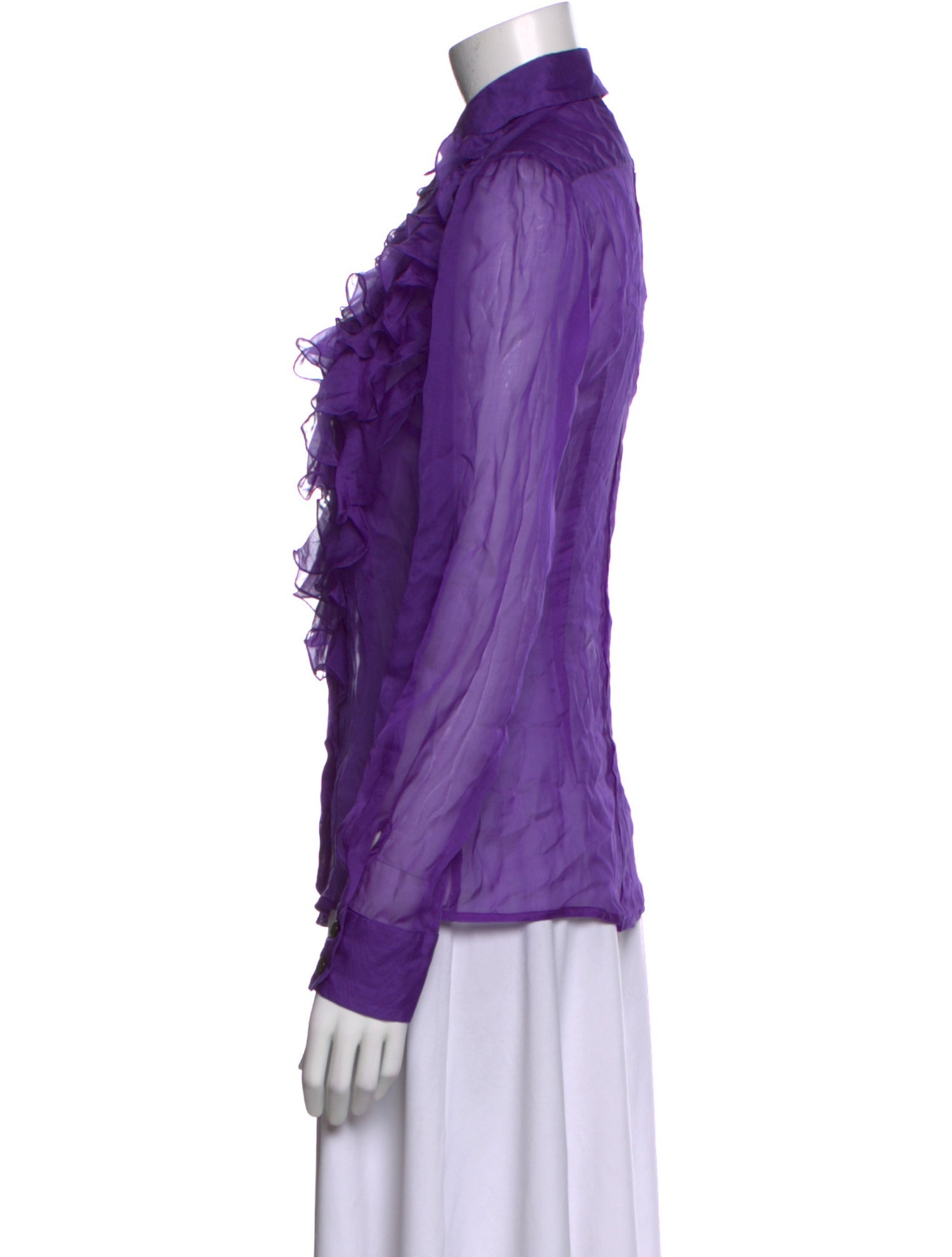 Dolce & Gabbana Silk Long Sleeve Blouse