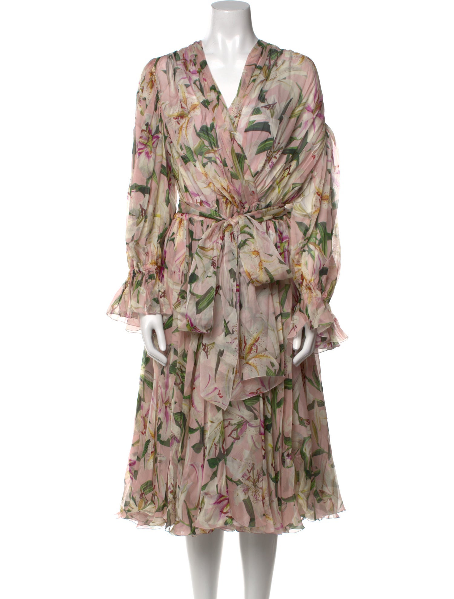 Dolce & Gabbana Silk Long Dress w/ Tags