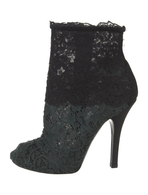 Dolce & Gabbana Lace Lace Pattern Boots