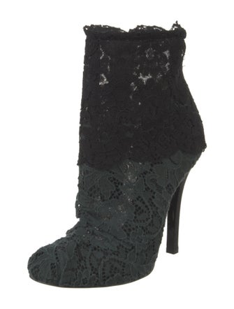 Dolce & Gabbana Lace Lace Pattern Boots