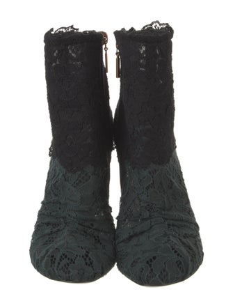 Dolce & Gabbana Lace Lace Pattern Boots