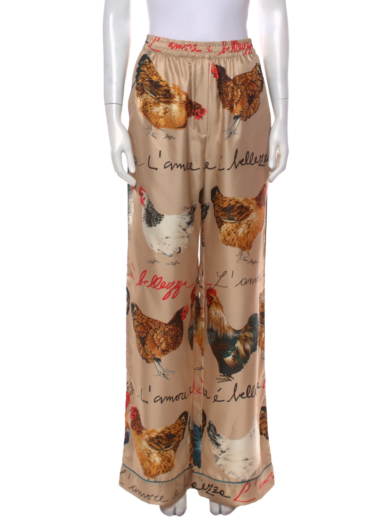 Dolce & Gabbana Silk Wide Leg Pants