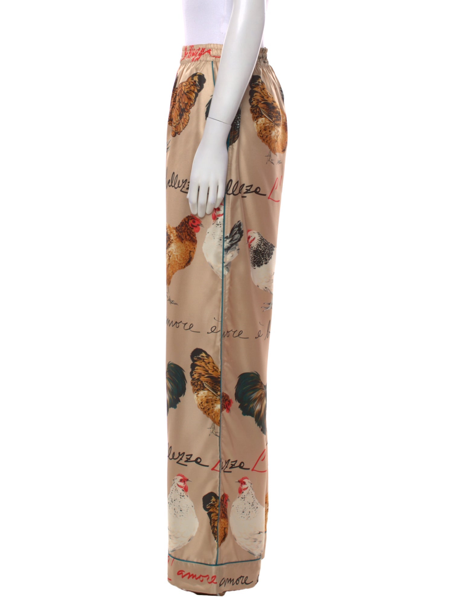 Dolce & Gabbana Silk Wide Leg Pants