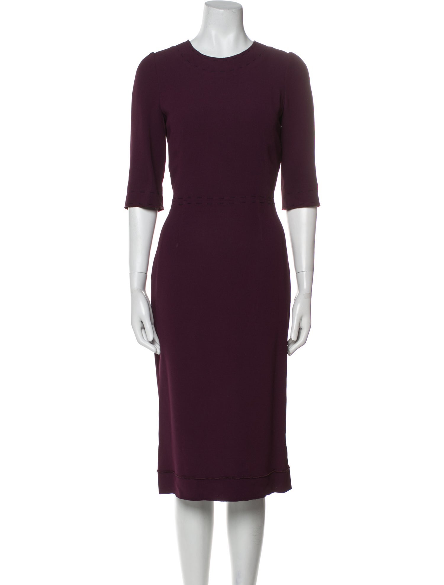 Dolce & Gabbana Crew Neck Midi Length Dress