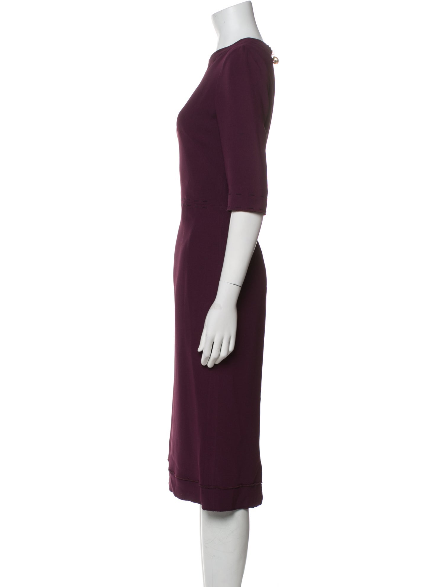 Dolce & Gabbana Crew Neck Midi Length Dress