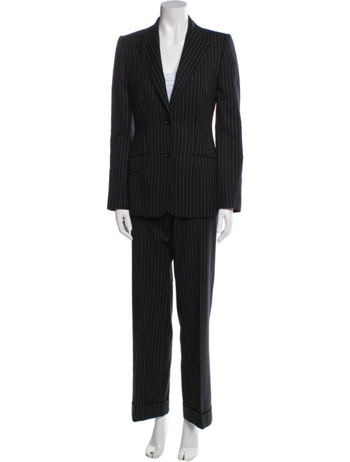 Dolce & Gabbana Virgin Wool Striped Pantsuit