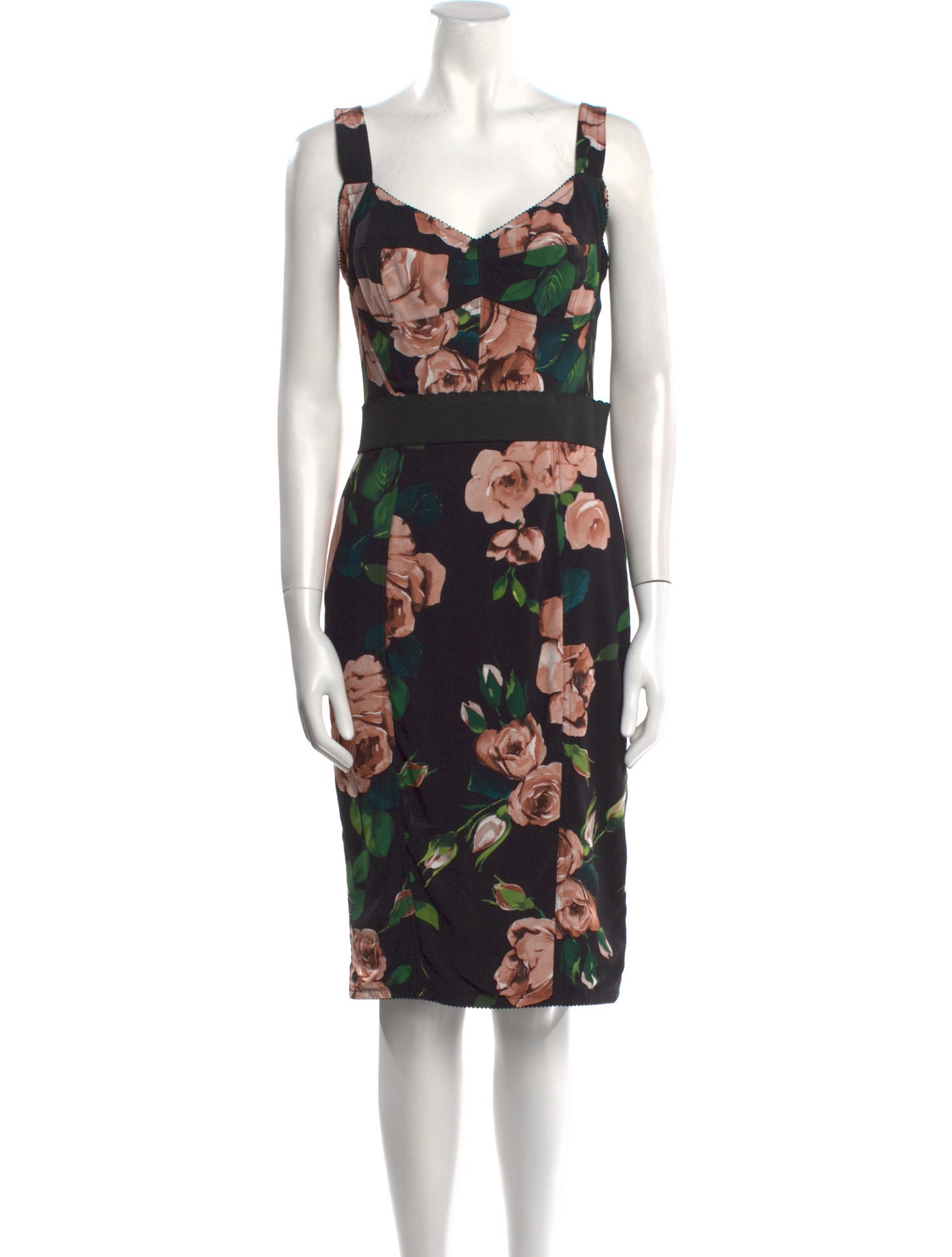 Dolce & Gabbana Floral Print Knee-Length Dress