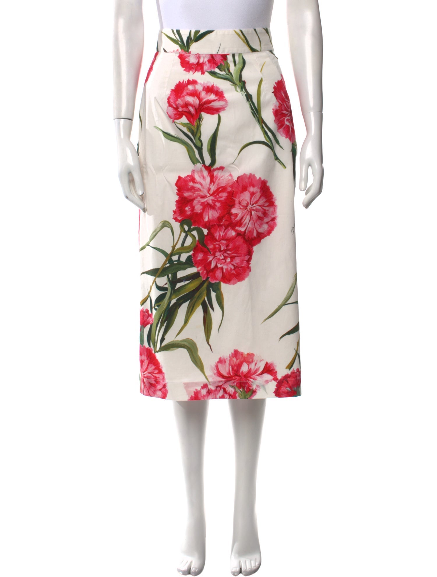 Dolce & Gabbana Floral Print Midi Length Skirt