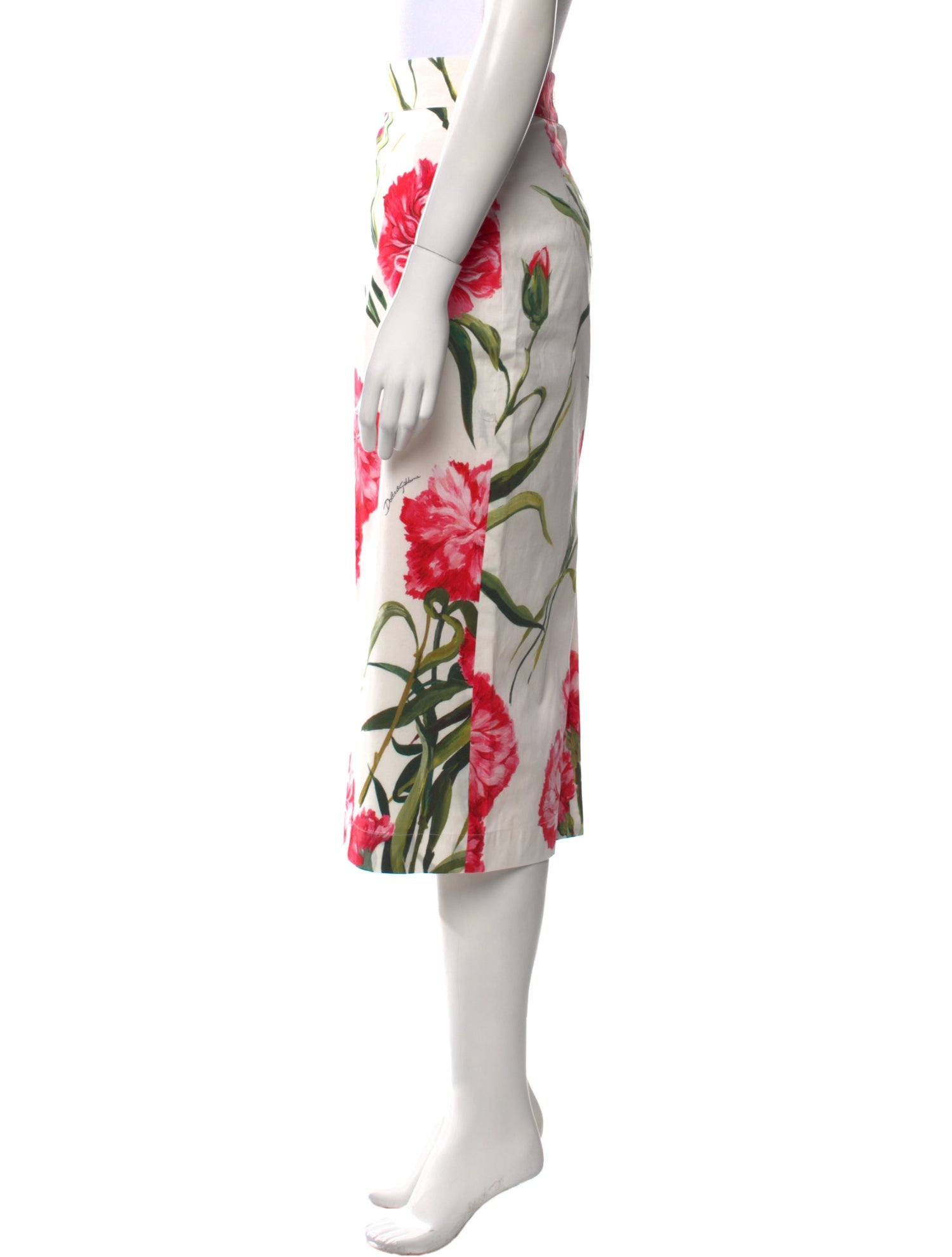 Dolce & Gabbana Floral Print Midi Length Skirt