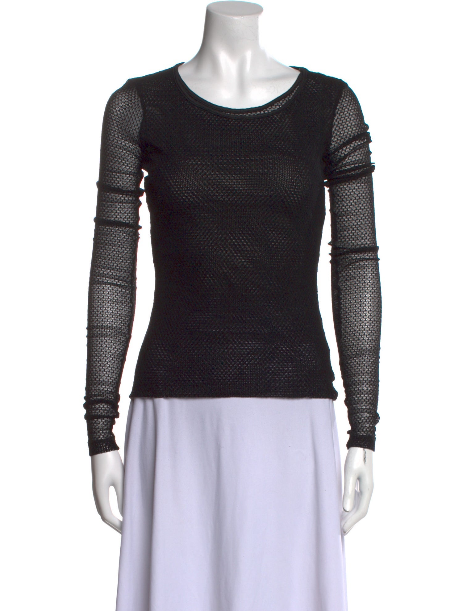 D&G Scoop Neck Long Sleeve Top