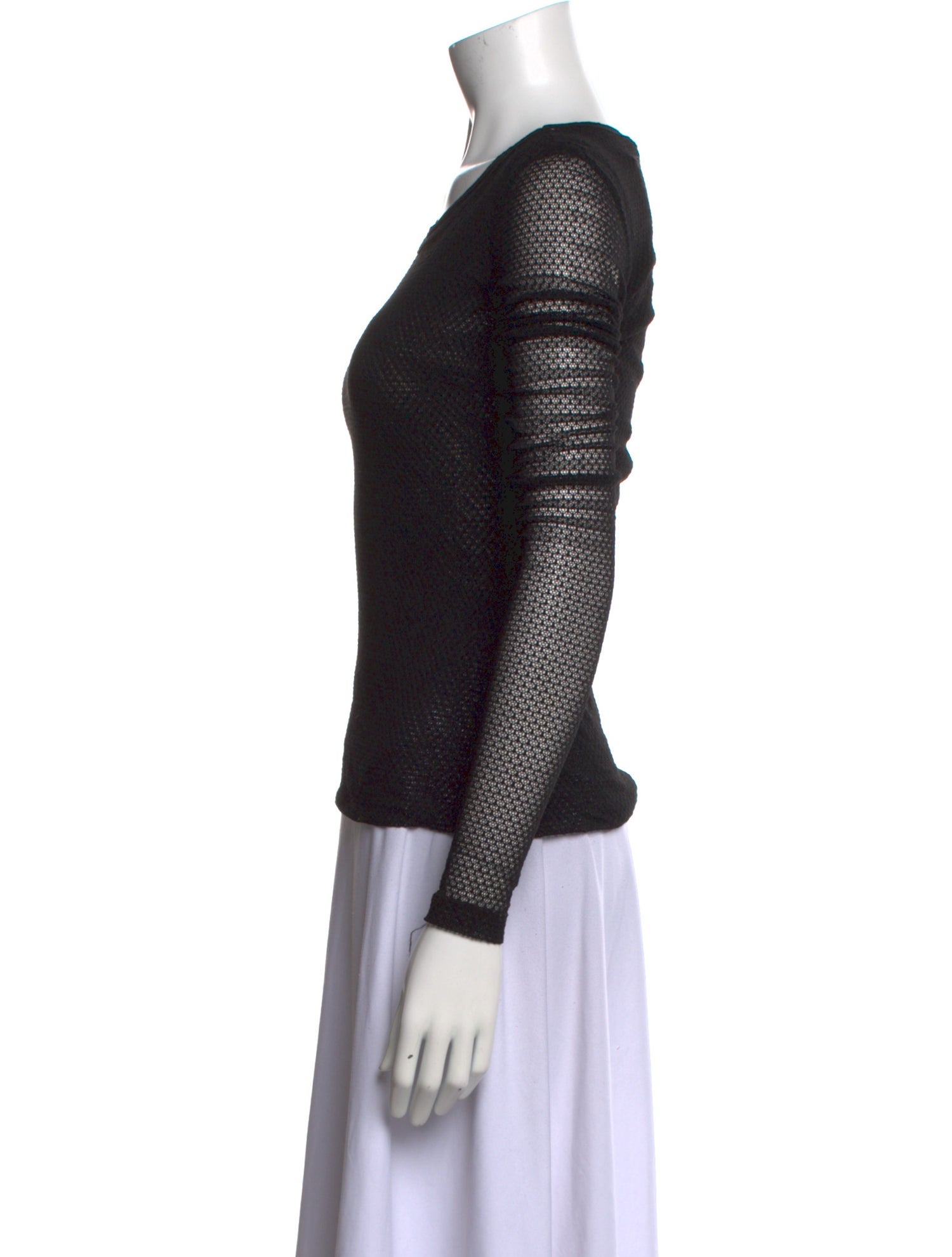 D&G Scoop Neck Long Sleeve Top