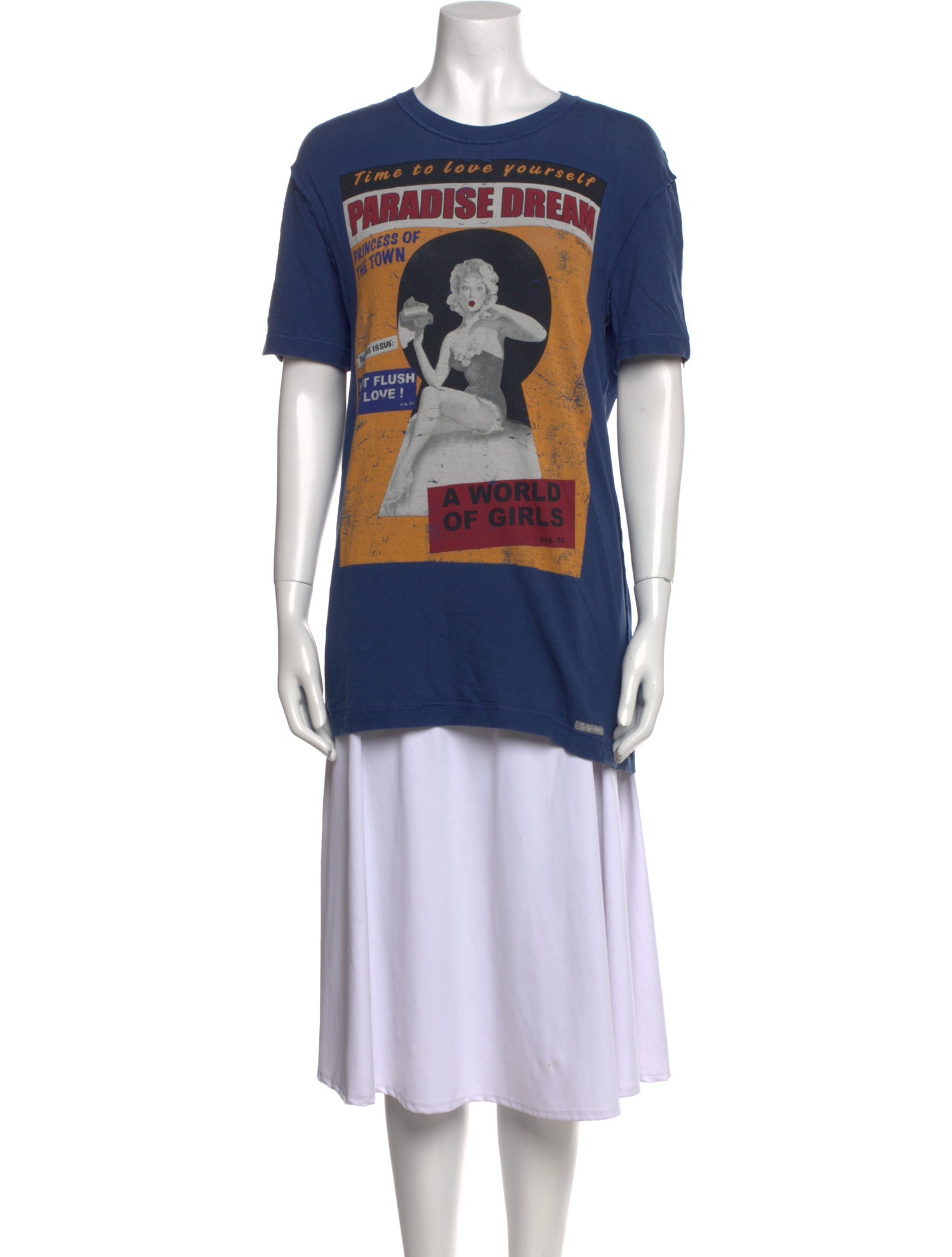 D&G Graphic Print Crew Neck T-Shirt