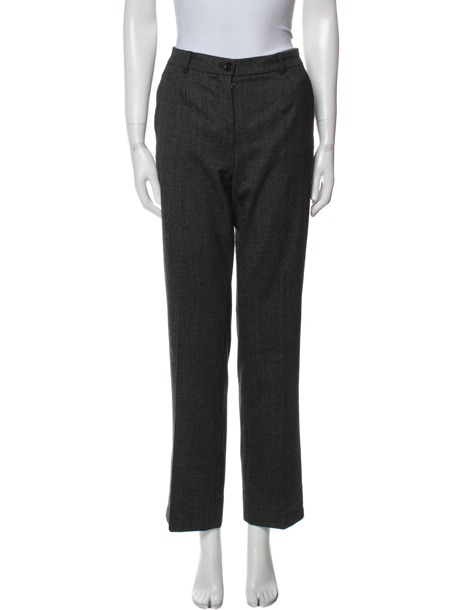 Dolce & Gabbana Virgin Wool Straight Leg Pants
