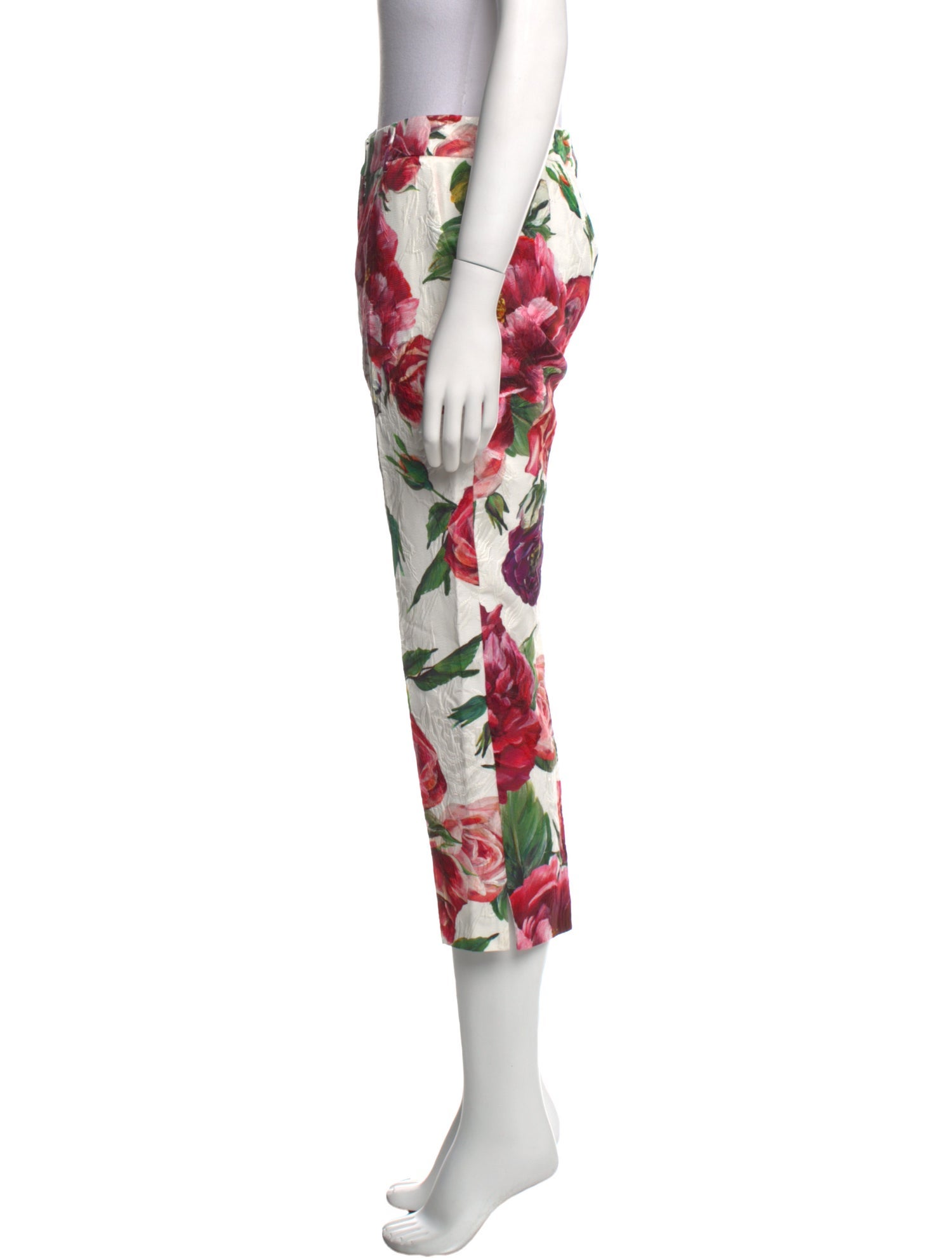 Dolce & Gabbana Floral Print Straight Leg Pants