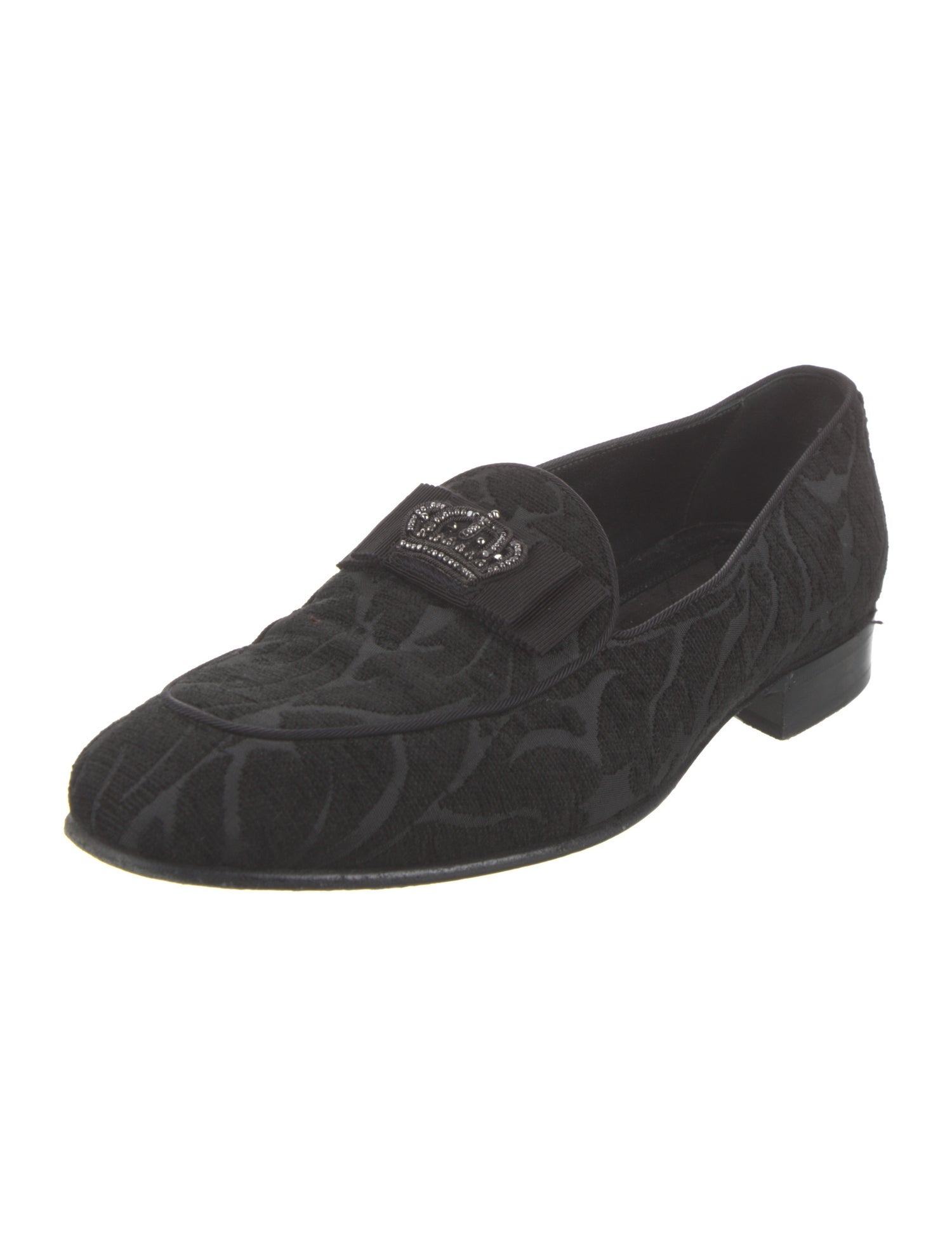 Dolce & Gabbana Velvet Printed Loafers