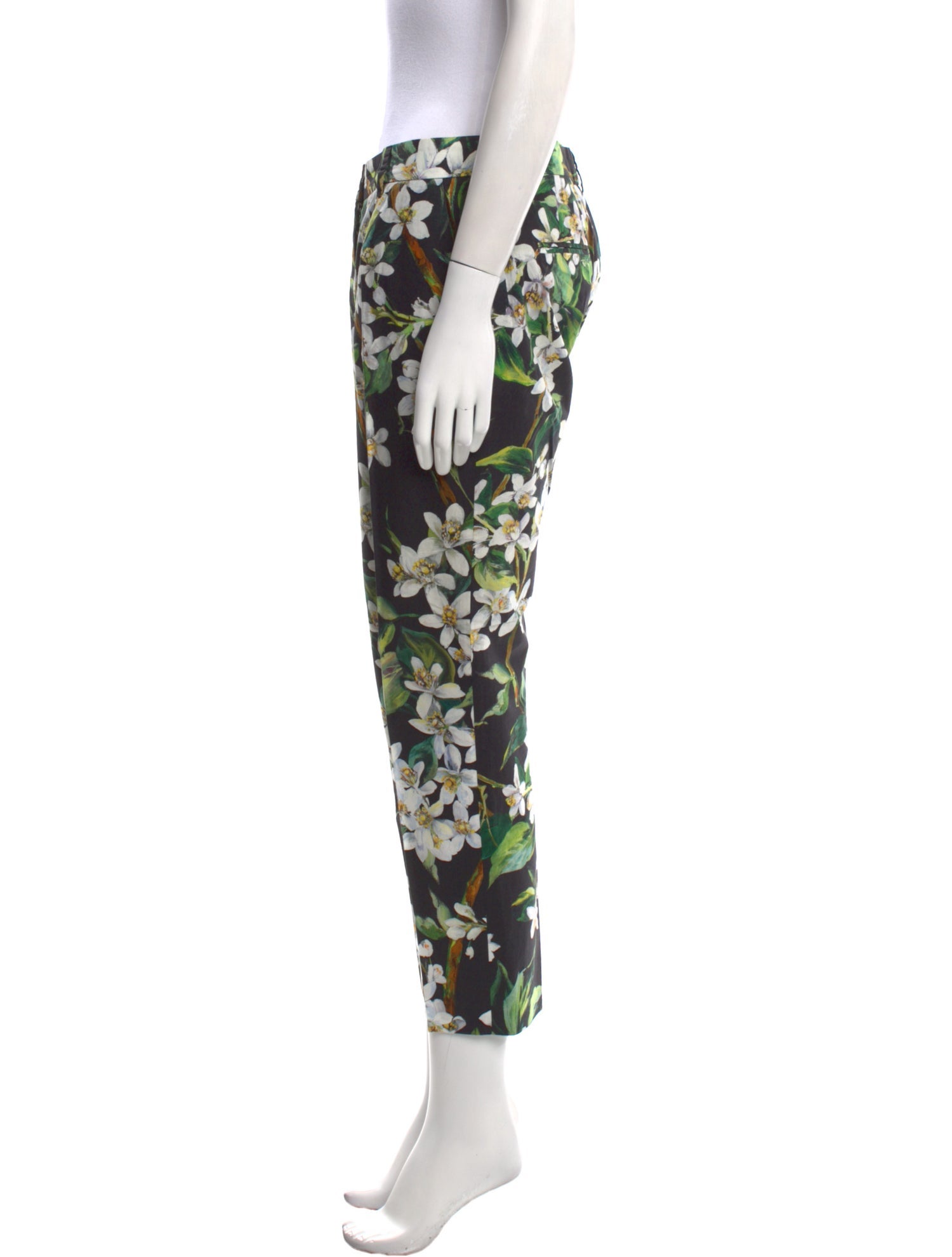 Dolce & Gabbana Floral Print Straight Leg Pants