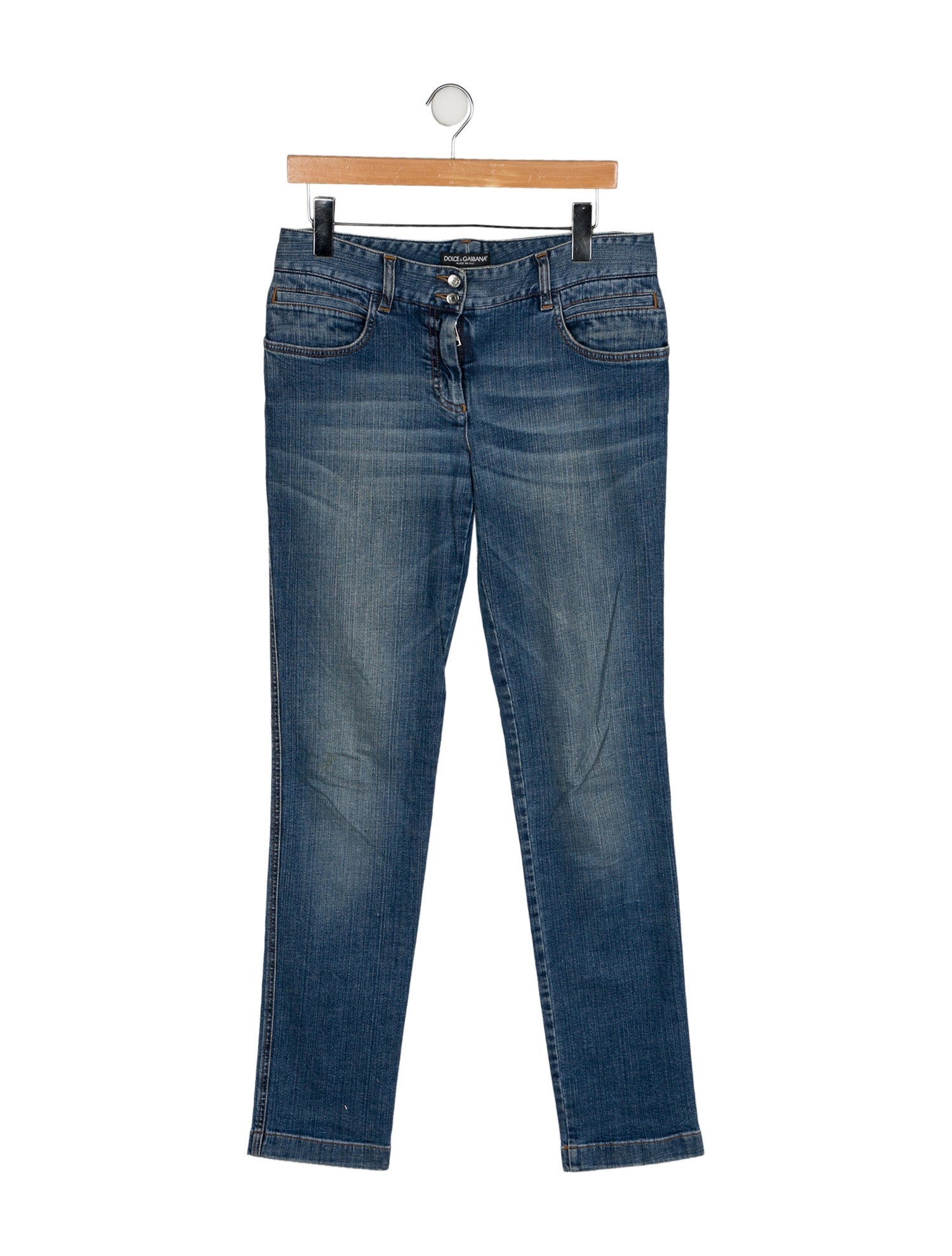 Dolce & Gabbana Mid-Rise Straight Leg Jeans