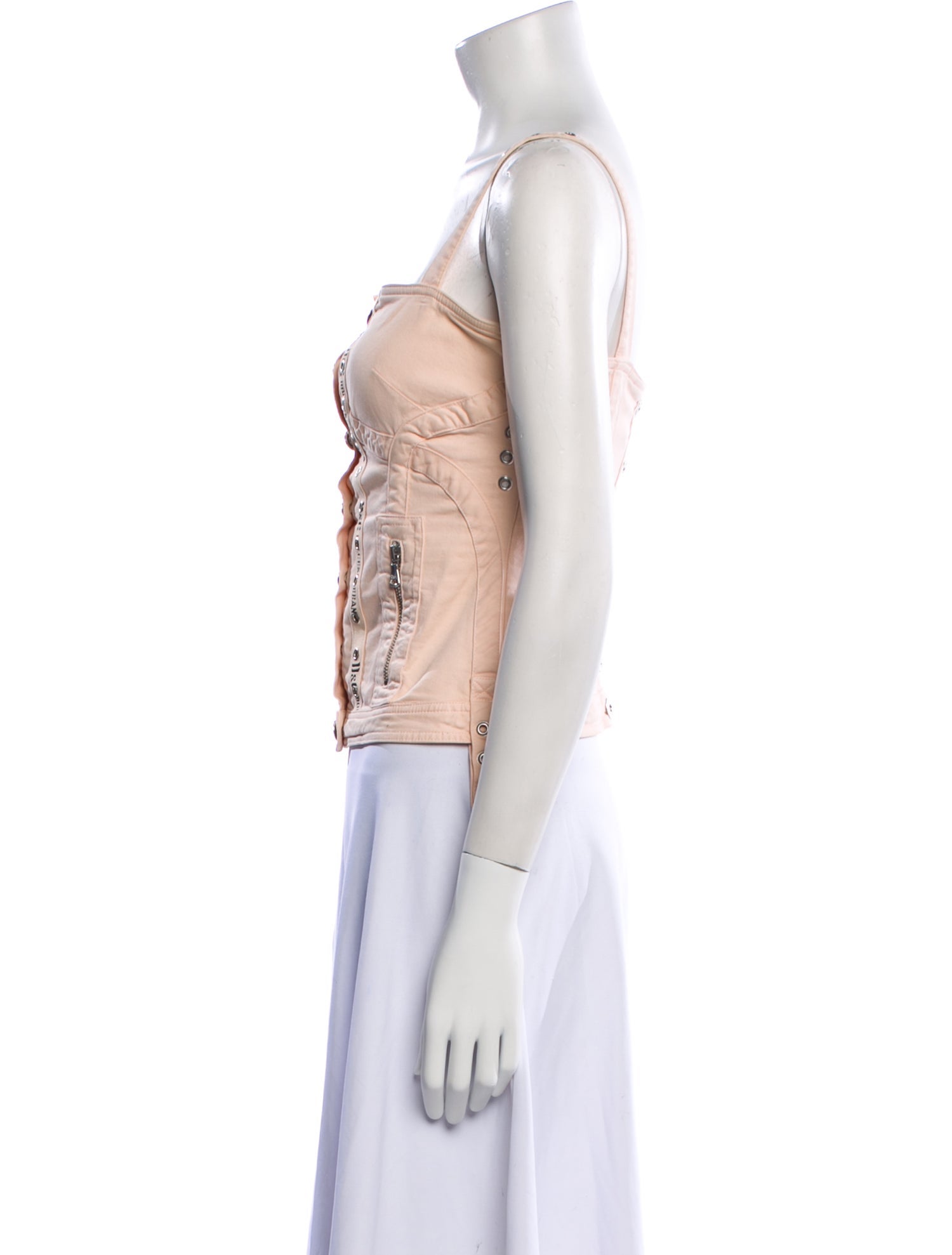 D&G Printed Square Neckline Crop Top