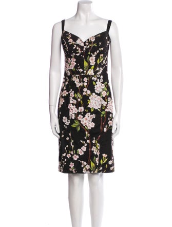 Dolce & Gabbana Floral Print Knee-Length Dress