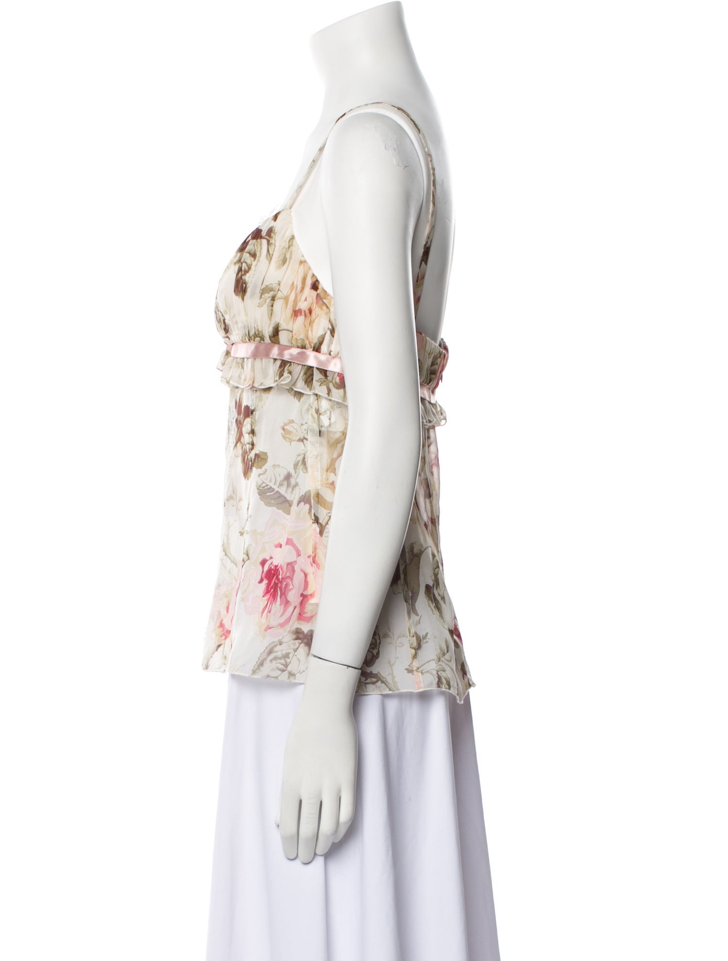 Dolce & Gabbana Silk Floral Print Top