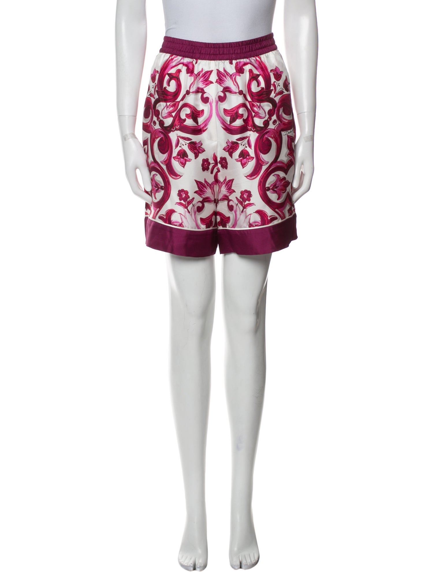 Dolce & Gabbana Silk Knee-Length Shorts