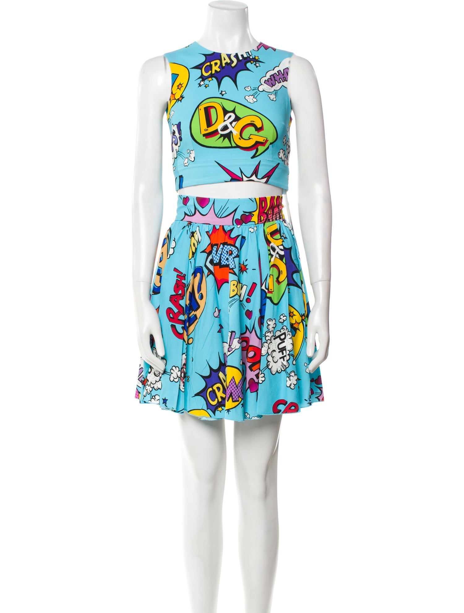 Dolce & Gabbana Printed Ruffle Embellishment Skirt Set w/ Tags