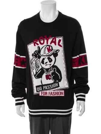 Dolce & Gabbana Virgin Wool Graphic Print Pullover