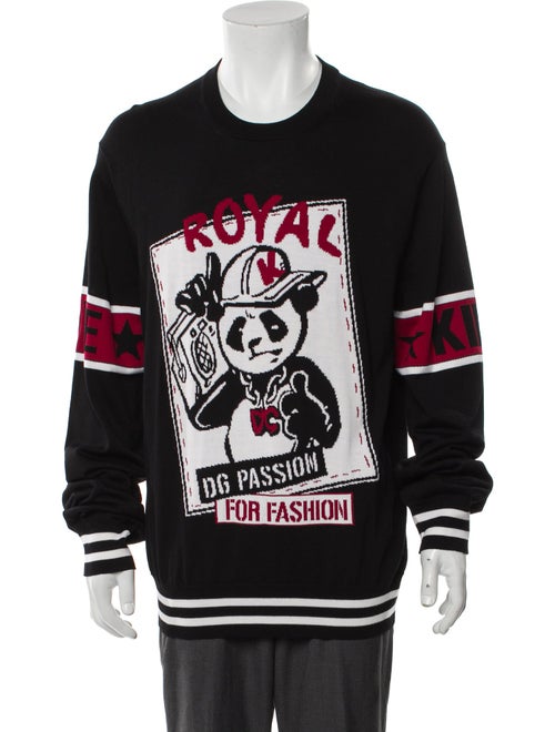 Dolce & Gabbana Virgin Wool Graphic Print Pullover